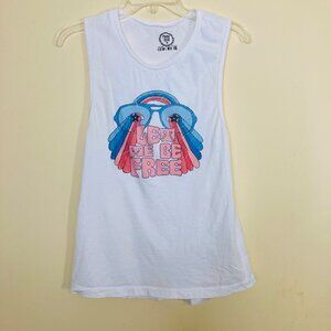 Mamie Ruth Tank Top Womens Medium Let me Be Free Boho Hippie 70s